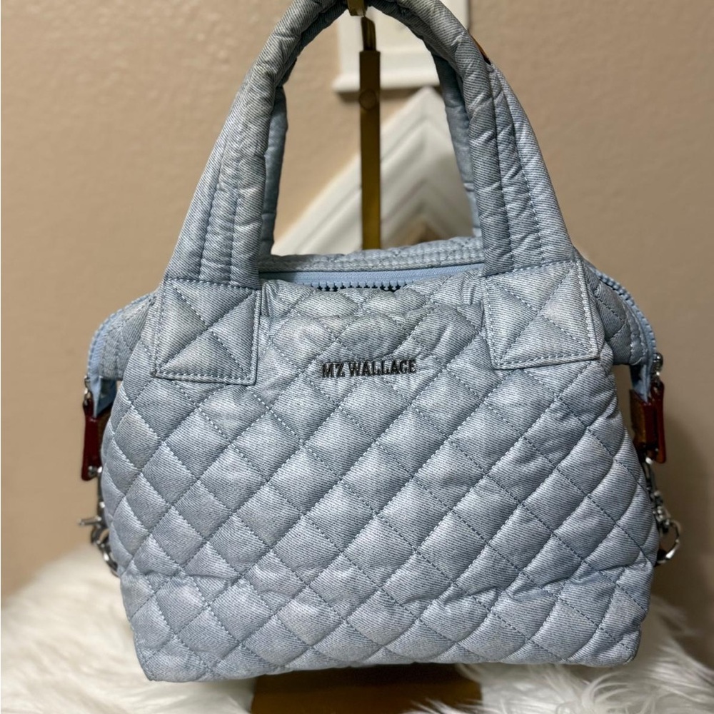 MZ Wallace Quilted light blue Handbag